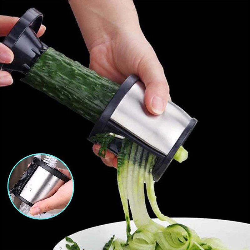 Vegetable spiral cutter stainless steel - even noodles every time