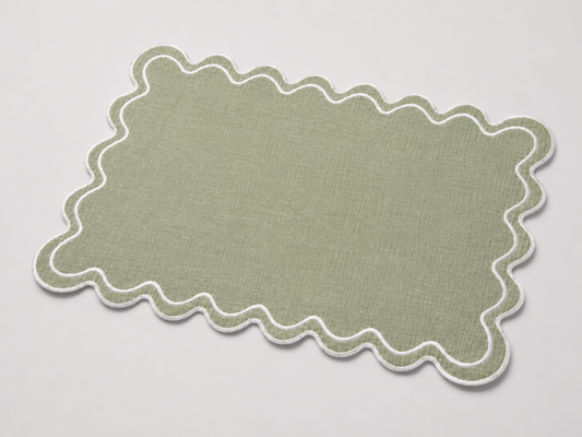 Embroidered Linen Placemat Set