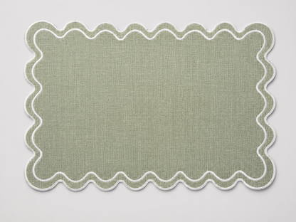 Embroidered Linen Placemat Set
