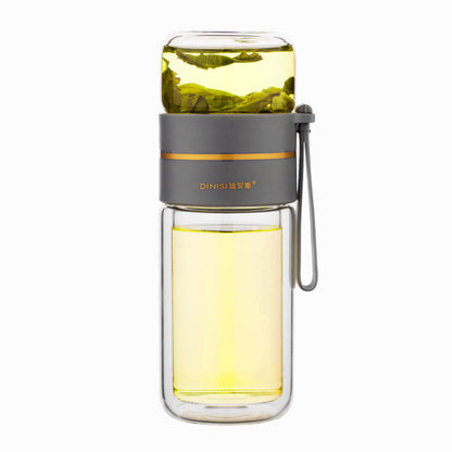 Double Wall Glass Water Bottle with Infuser - PureBrew