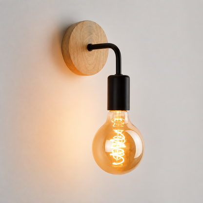 Nordic Wood Wall Sconce