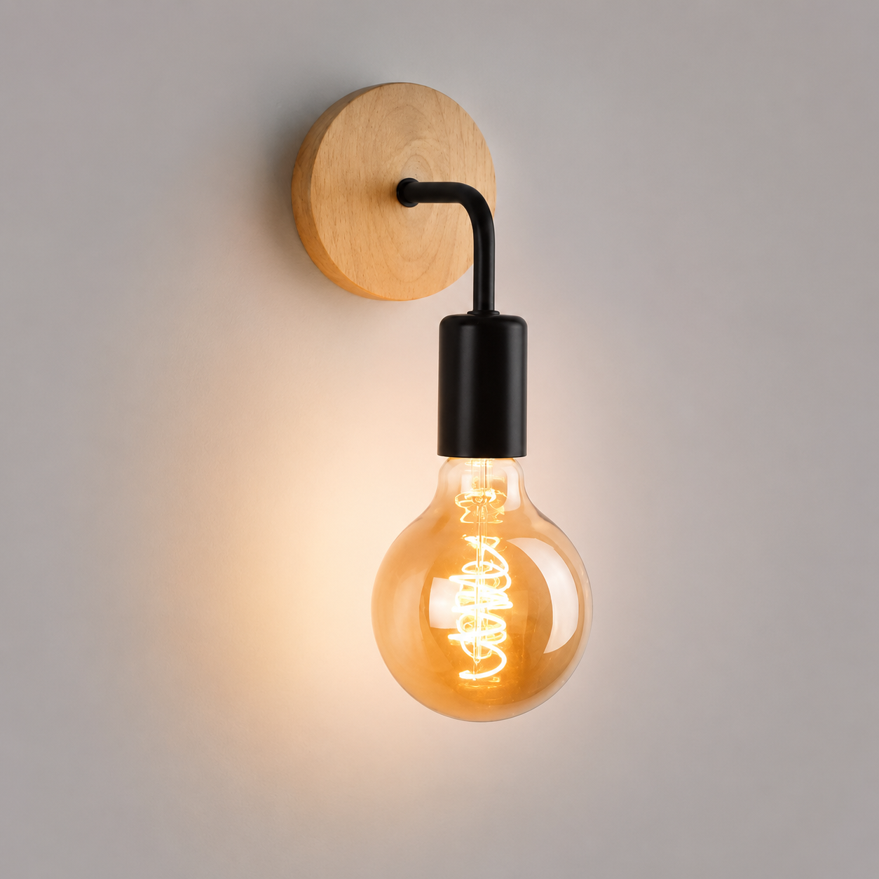 Nordic Wood Wall Sconce side