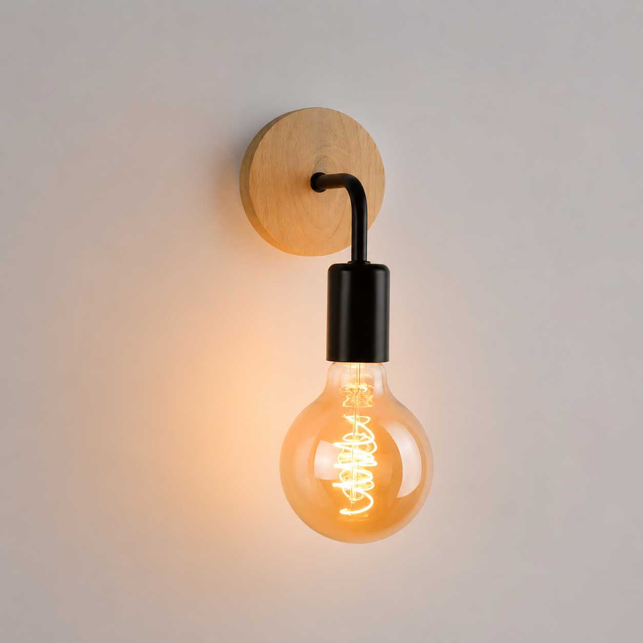 Nordic Wood Wall Sconce detail