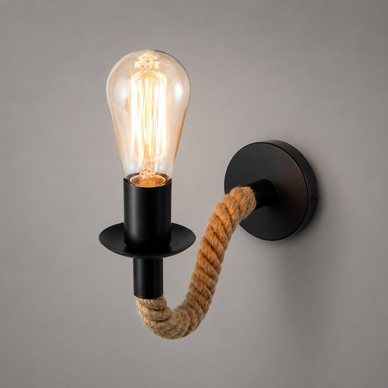 Nautical Rope Wall Sconce side