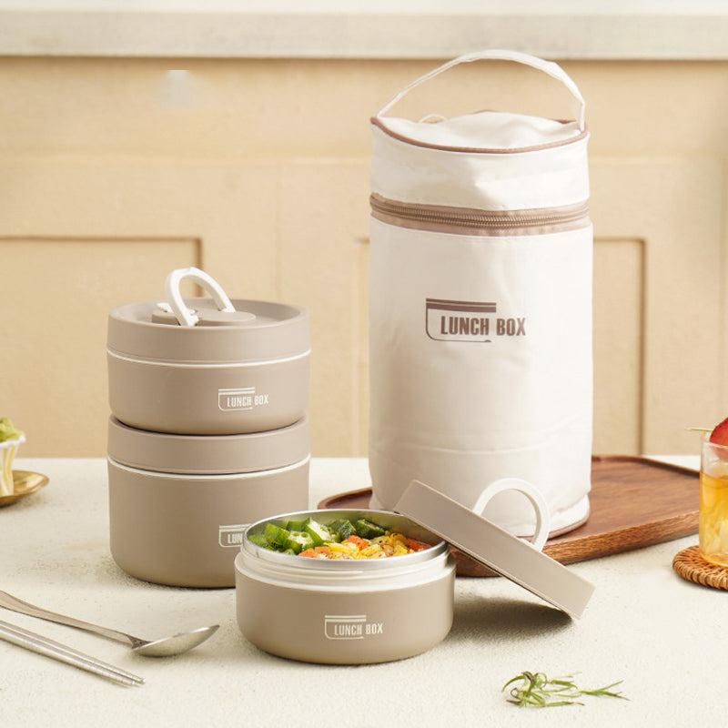 Multilayer Insulated Lunch Box with FREE Carry Bag - ThermoBox