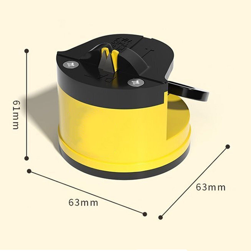 Knife sharpener with suction cup - compact and safe