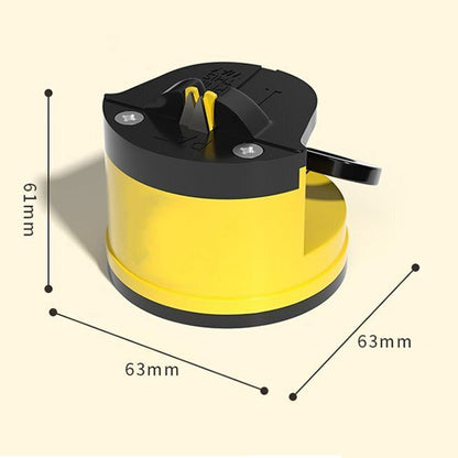 Knife sharpener with suction cup - compact and safe
