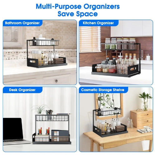 2 Tier Under Sink Drawer Organizer - Arlo