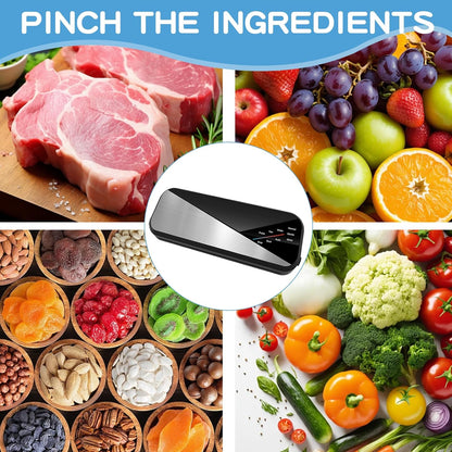 6-in-1 vacuum sealer with 80 kPa suction and 30 cm sealing strip - Fresvyn