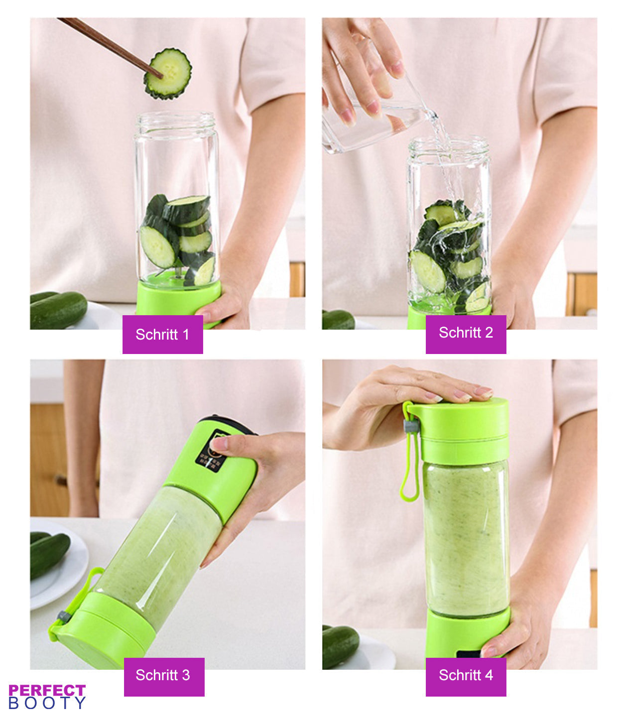 Portable smoothie maker with drinking function - FreshBlend To-Go