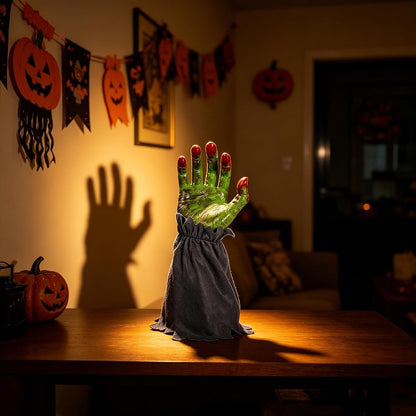Halloween Electric Bouncing Walking Zombie Hand Animatronic Spooky Party Decor Prop Toy