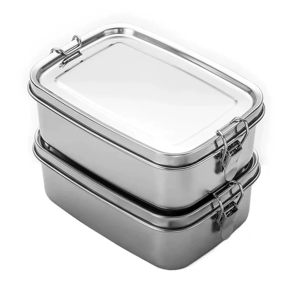 Lunch box stainless steel with swing top closure - BPA free
