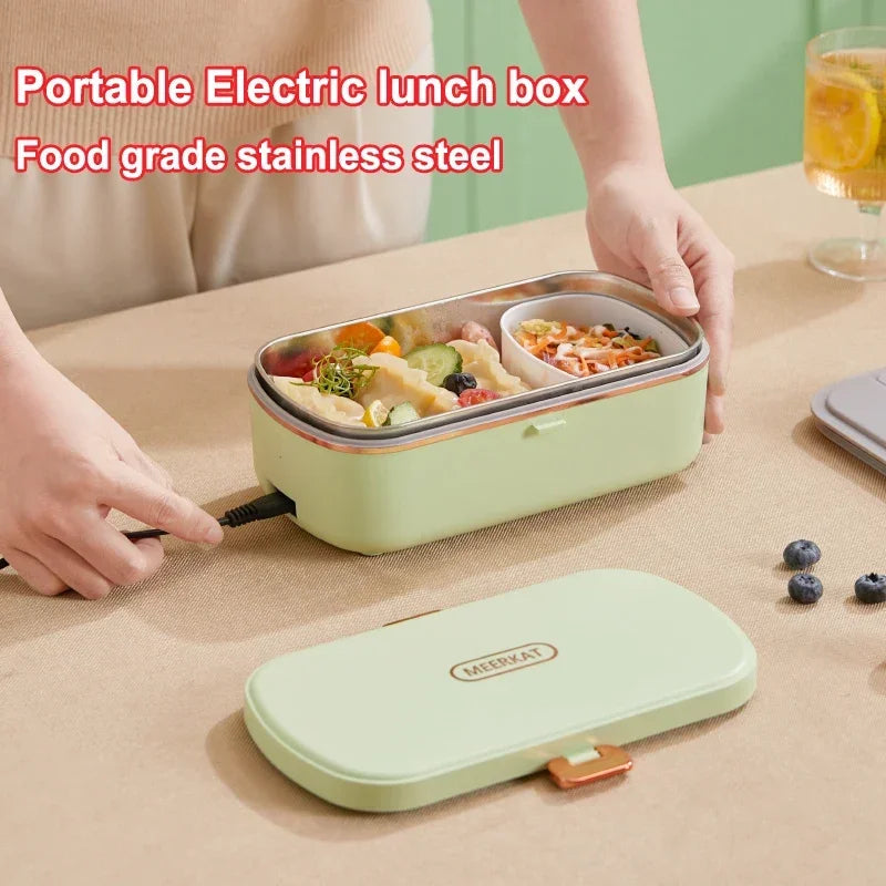 900ml Portable Electric Lunch Box Food Warmer with Steam Function - HeatMate