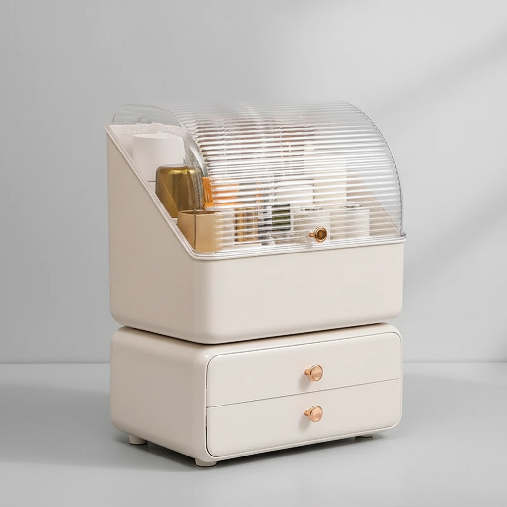 Dustproof Cosmetic Organizer Box - Gleamette