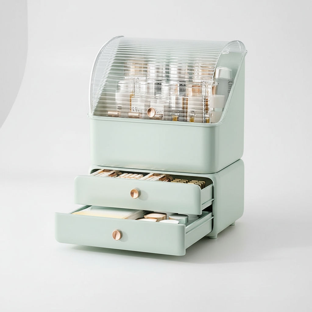 Dustproof Cosmetic Organizer Box - Gleamette