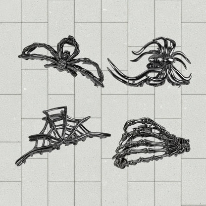 Halloween Accessories Hair Clips Spider Bat Designs