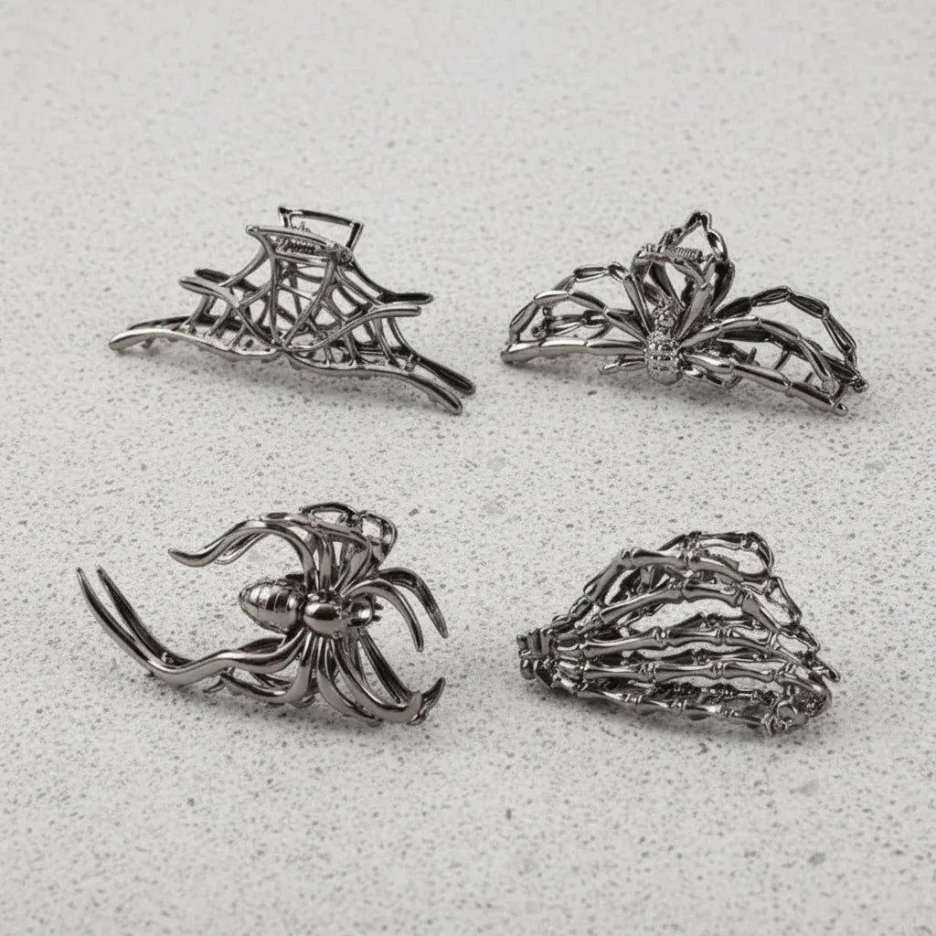 Halloween Accessories Hair Clips Spider Bat Designs