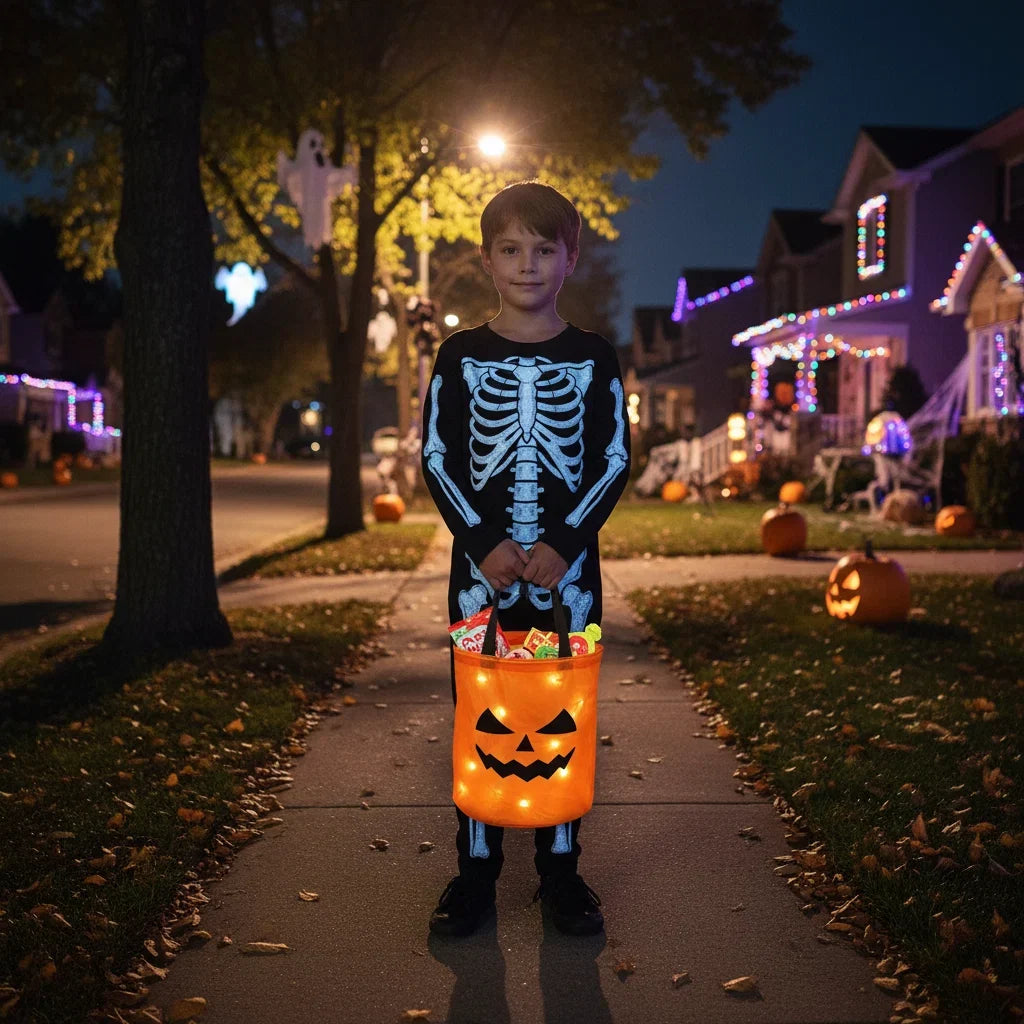 Halloween Accessories LED Light Reusable Bag Multipurpose