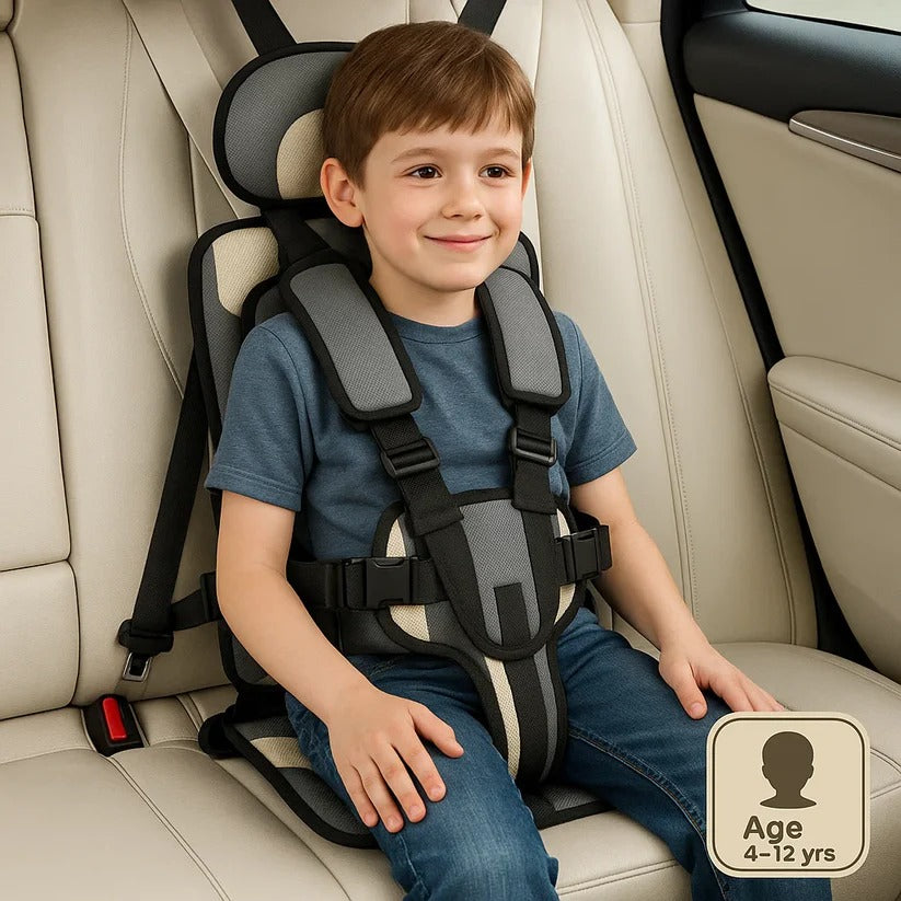 Child Travel Booster Seat – 5-Point Harness, Foldable & Lightweight