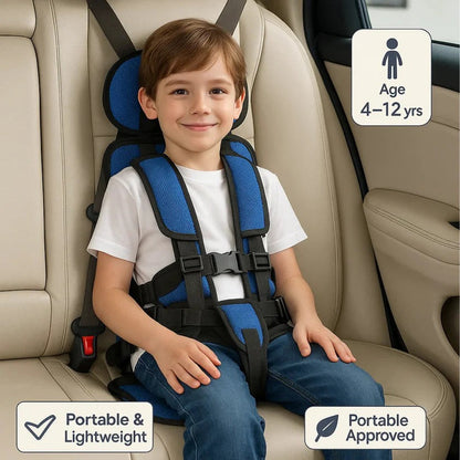 Child Travel Booster Seat – 5-Point Harness, Foldable & Lightweight