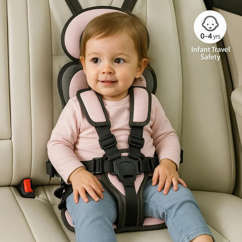 Child Travel Booster Seat – 5-Point Harness, Foldable & Lightweight