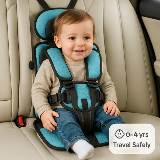 Child Travel Booster Seat – 5-Point Harness, Foldable & Lightweight