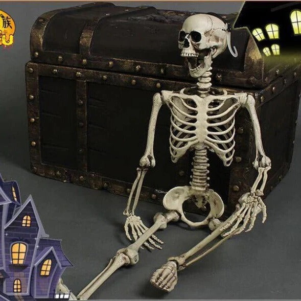 Full Body Skeleton Halloween Decoration with Posable Arms and Legs