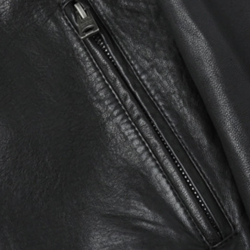 Men's Leather Jacket – Classic Fit, Soft Lining & 4 Colour Options