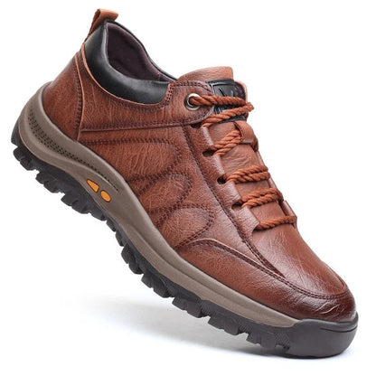 Men's Orthopedic Leather Shoes – Cowhide Upper, Arch Support & Sizes 6–14