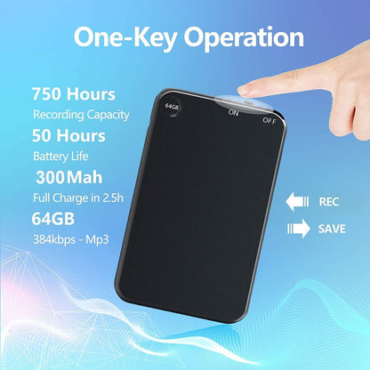 VoiSnap 32 | Mini Voice Activated Recorder – 50Hr Battery, 32GB & HD Stereo