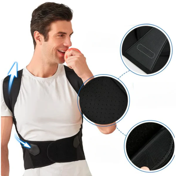 Posture Corrector Back Brace – Adjustable, Breathable & Sizes S–3XL
