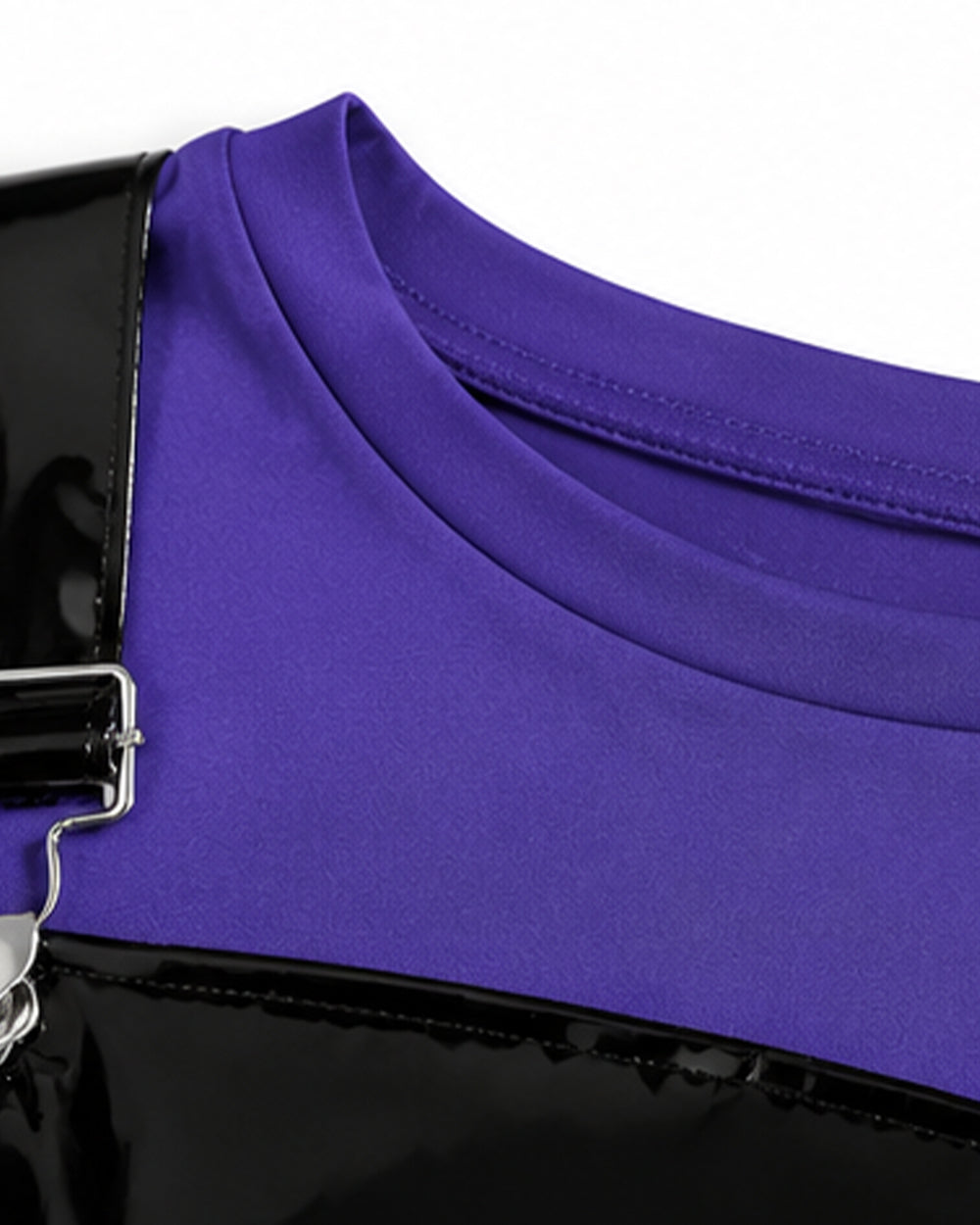 Adult Chapter 5 Lily Costume Purple Horror Game Doll PU Leather Dress T-shirt Matching Leg Sleeves and Wig Suit for Halloween Cosplay