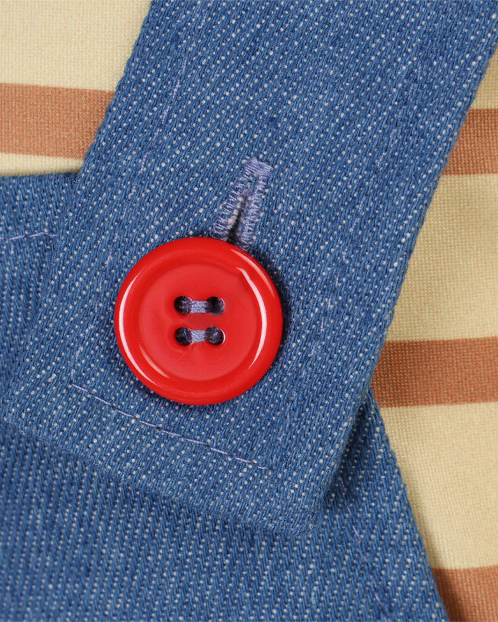 Women Striped Shirt and Denim Overalls Adult Animated Movie Youngest Sister Costume for Halloween